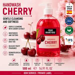 Private Label Cherry Hand Wash 500ml OEM Vegan Fruity Hand Soap