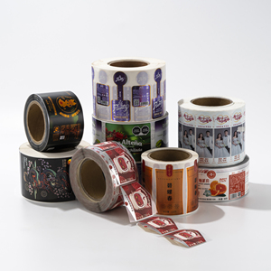 Custom Private Label Vinyl Food Packaging Printing Adhesive Sticker Roll