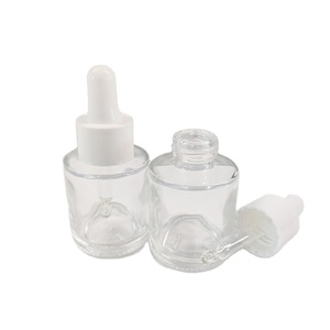 ODM Supplier 20ml 30ml Cosmetic Skincare Packaging Cylinder Clear Hair Essential Oil Serum Glass Dropper Bottle