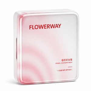 FLOWERWAY Botanical Cleansing Balm Makeup Remover Solid Balm with Spatula